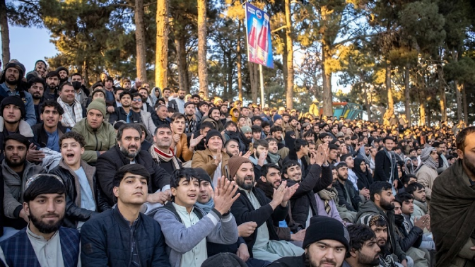 جوانان پشتون در یک گردهمایی